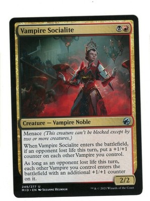 Vampire Socialite 249 Uncommon Innistrad: Midnight Hunt Magic: The Gathering NM