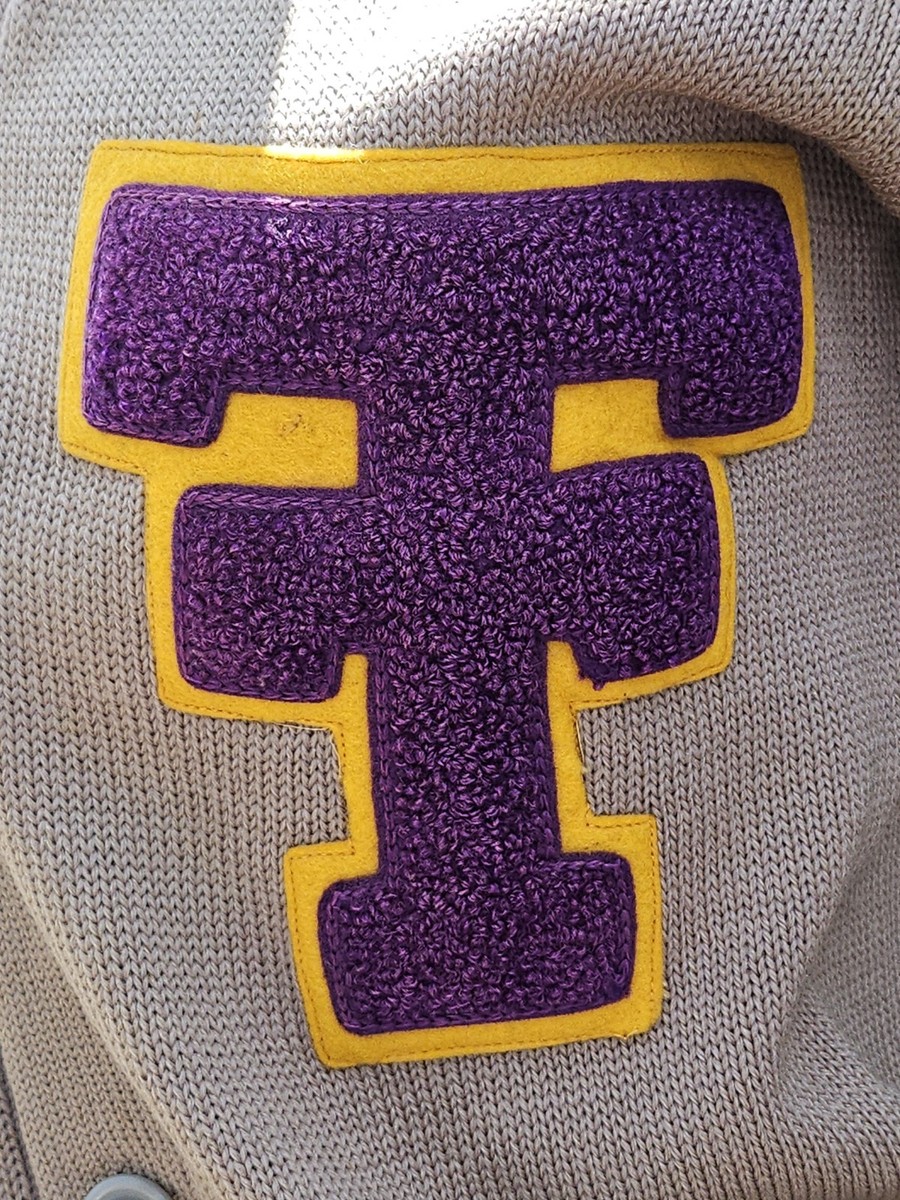 Vintage Varsity Chenille Letterman Texas Tech TT Patch Wool