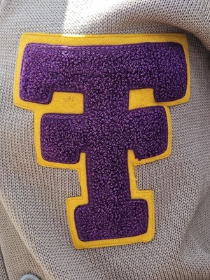Vintage Varsity Chenille Letterman Texas Tech TT Patch Wool