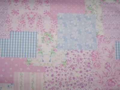 9''x21'' pastel  patchwork  Cotton Fabric