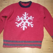 GAP Kids sz S 5-6 Red Snowflake Sweater Boys