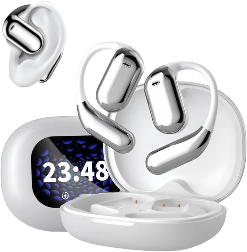Wireless Bluetooth Open Ear Headset with Intelligent Touch Controls