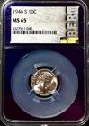 1946-S Roosevelt Dime NGC MS65 Silver 10C First Year Issue