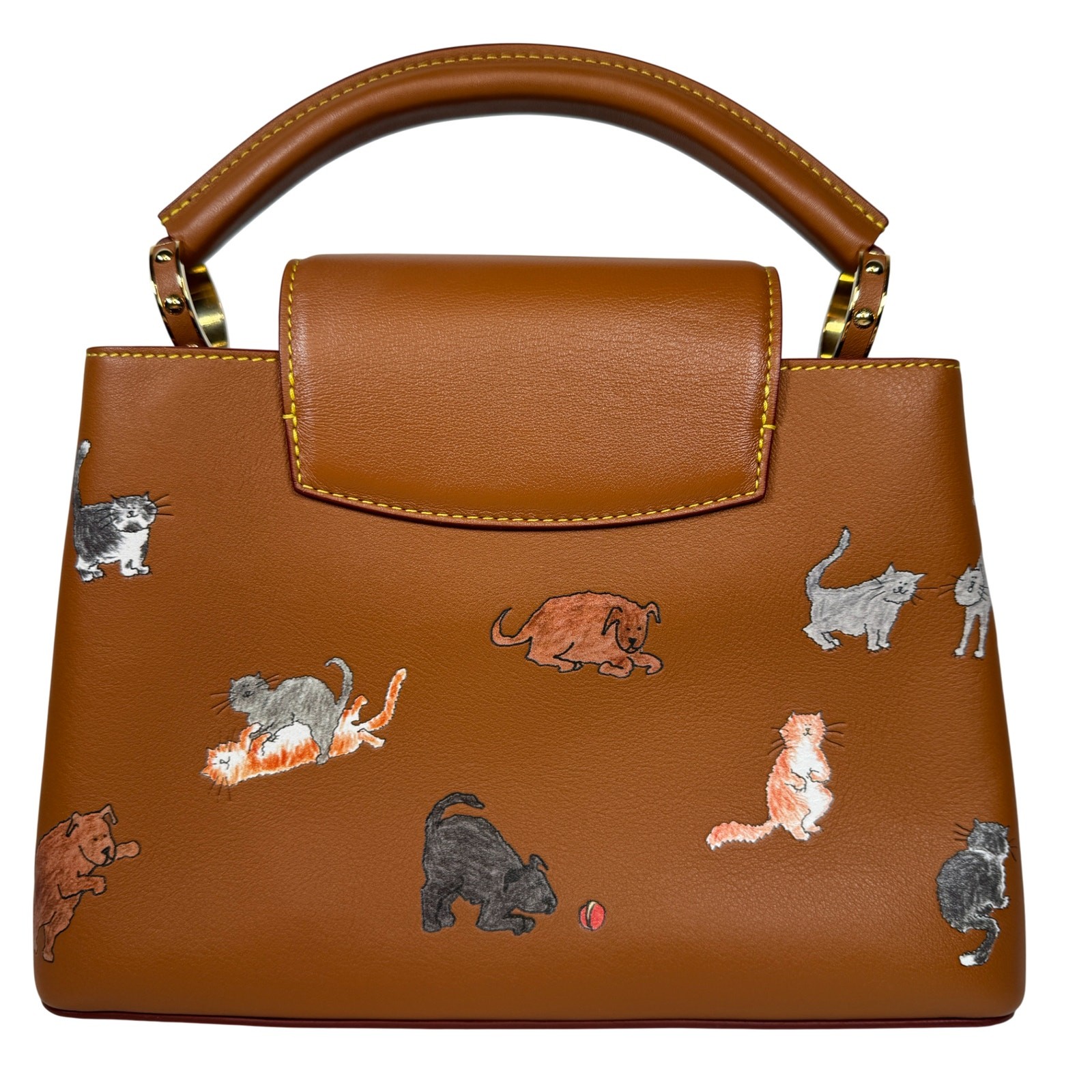 Louis Vuitton Catogram Capucines BB Bag LV Cat Rare Limited Edition Leather image 4