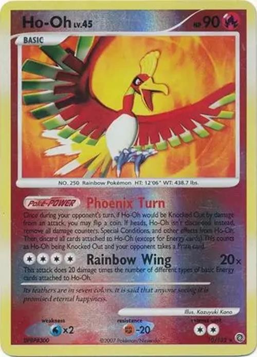 Ho-Oh - 10/132 - Pokemon Secret Wonders Reverse Holo Rare NM
