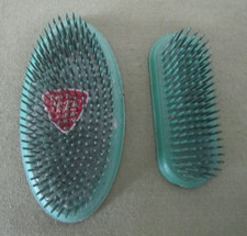 2 Vintage Floral Flower Frogs Green Heavy Metal Spike Vogue Oval