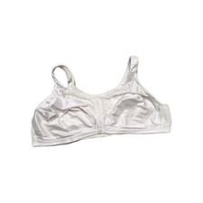 VINTAGE EXQUISITE FORM FULLY BACK SUPPORT WHITE BRA WITH FRONT CLOSURE 52D