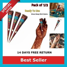 Brown Henna Tattoo Paste Cone Temporary Mehendi Body Art 1 3 12 pcs