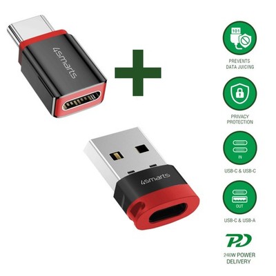 USB Datenblocker | 2er Set USB-C & USB-A | 240W