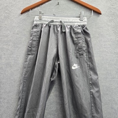 Nike Women Activewear Pants S Gray Windbreaker Track Logo 25