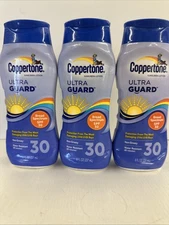 Coppertone SPF 30 Ultra Guard Broad Spectrum Sunscreen 8 fl oz Pack of 3