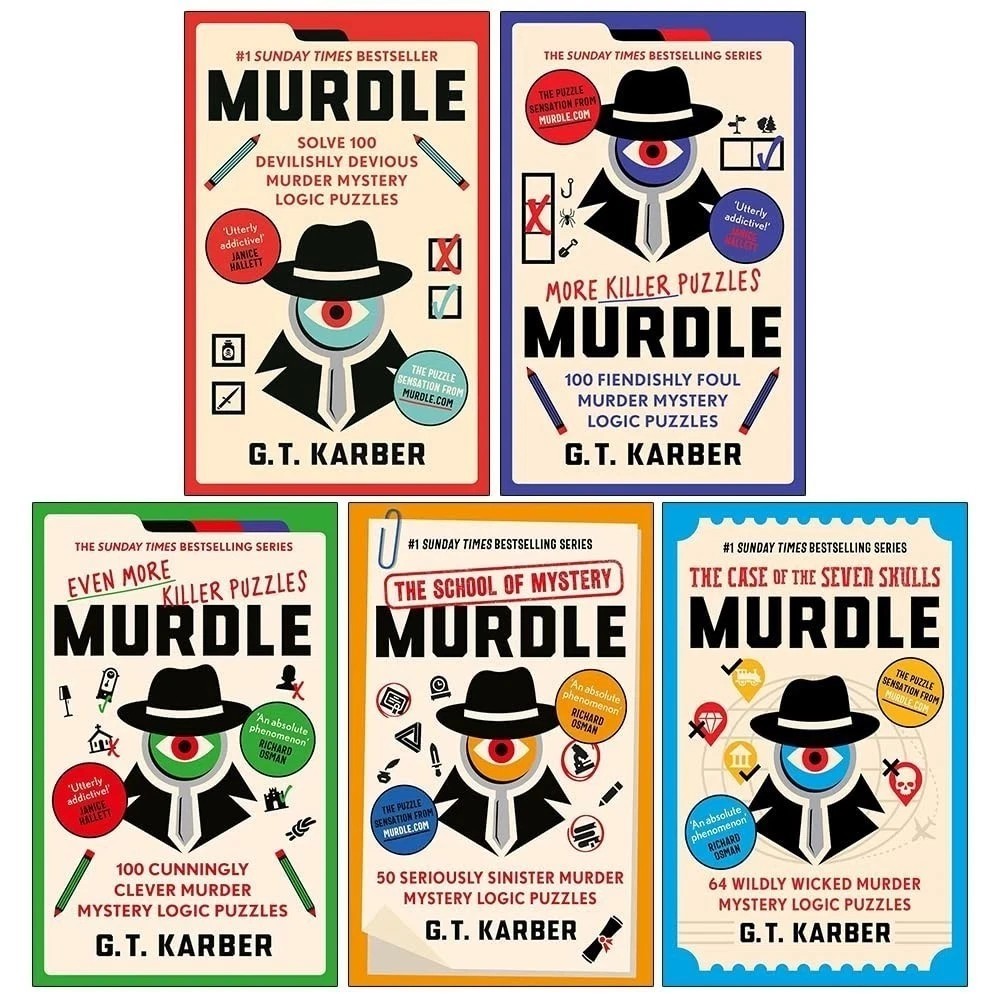 Murdle Puzzle Series 5 Books Collection Set By G. T. Karber Even More Killer Puz