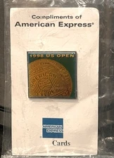 American Express 1998 - Tennis US Open Pin Pinback - NEW In Wrapper