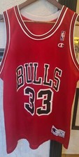 VTG 90s NBA Champion Chicago Bulls Scottie Pippen 33 Jersey 44 Felt Logo 1991-95