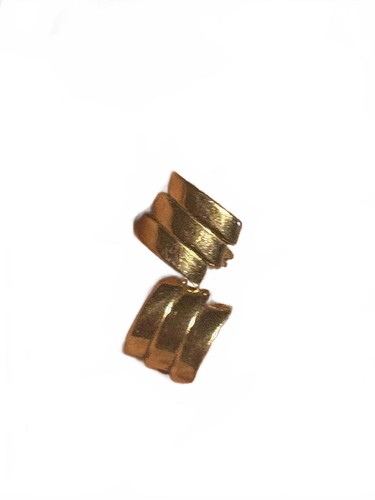 Elegant Gold Plated Spiral Hoop Earrings