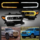 For 2020-2023 Toyota Tacoma Limited|TRD Black Full LED Headlights Headlamps Pair