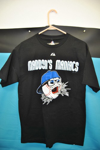 Majestic Joe Maddon T-Shirt Medium Baseball Tampa Bay Rays Maddon's Maniacs - Picture 11 of 12