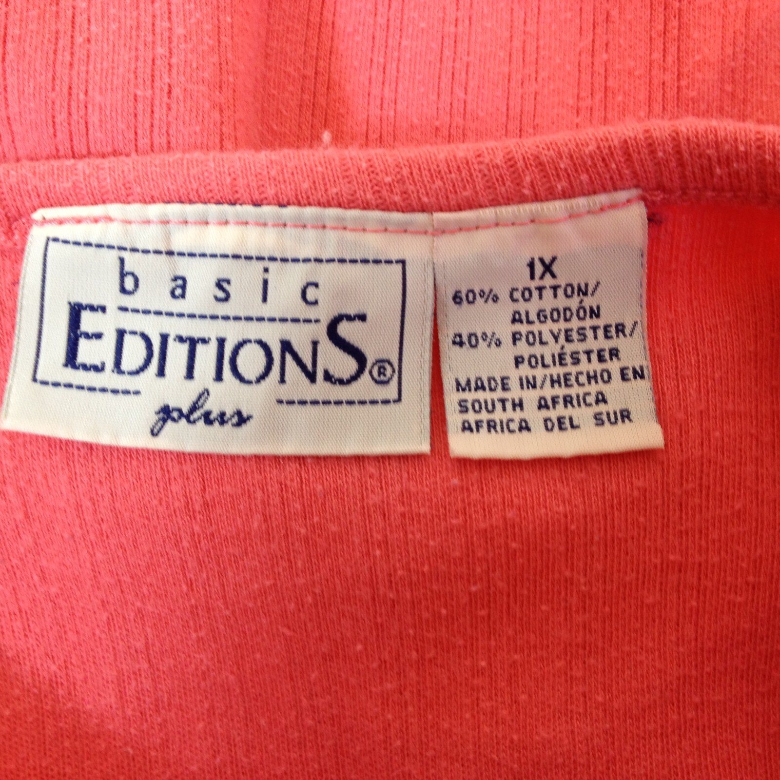 Vintage Basic Editions Plus Casual Stretch Ribbed… - image 7