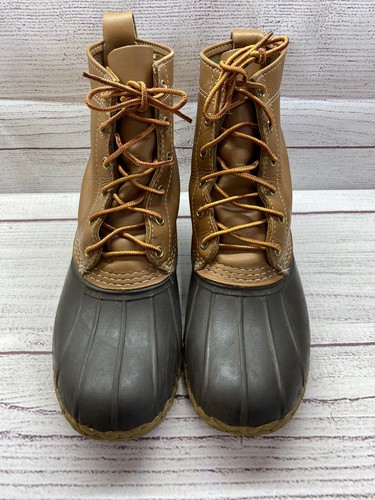 LL Bean Duck Boots ~ Mens Size 8 ~ Waterproof Brown ~ Made In Maine USA - Picture 3 of 10