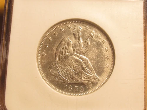 SS Republic 1859-O Seated Liberty Half Dollar NGC Shipwreck Effect UNC DETAILS!