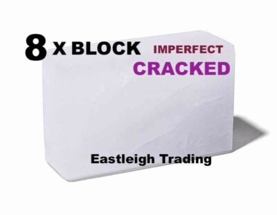 ** RISSIG ** 8 BLÖCKE ALAUN BLOCK NACH DER RASUR RASIERSTEIN MÄNGEL RÄUMUNG