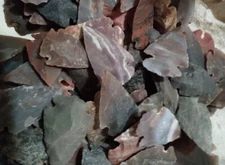 Jasper Agate Stone Arrowhead Collection 100 Pcs/Unit Average 1.5" In Length 