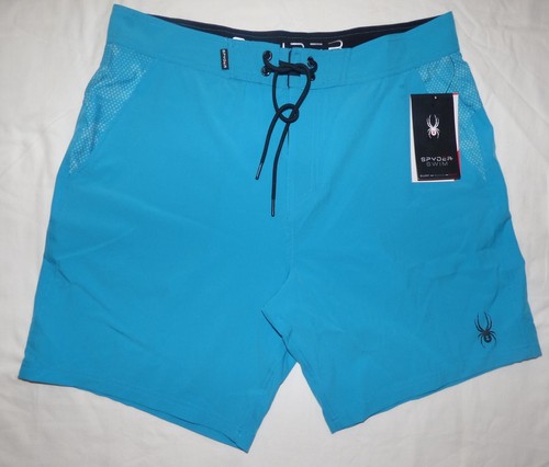 Neu mit Etikett Spyder Herren Volleyball Logo Badeshorts Hose UV trockenes Netz groß - Bild 3 von 6
