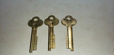 3 Ilco 1052A Key Blanks for Diebold Safe Deposit Box lot of 3 keys