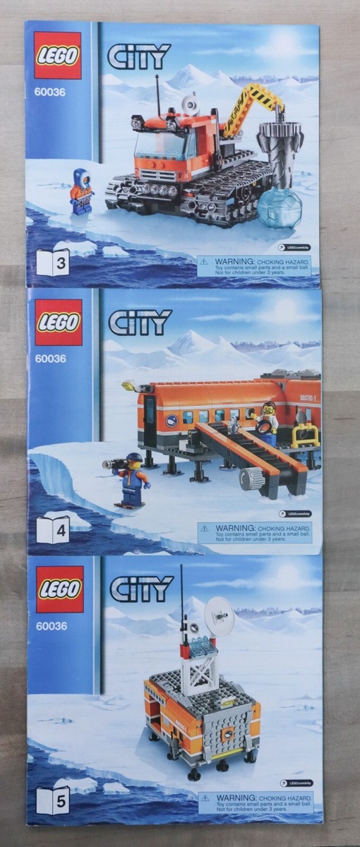 LEGO CITY 60036: Arctic Base Camp Instruction Booklets 3, 4 and 5