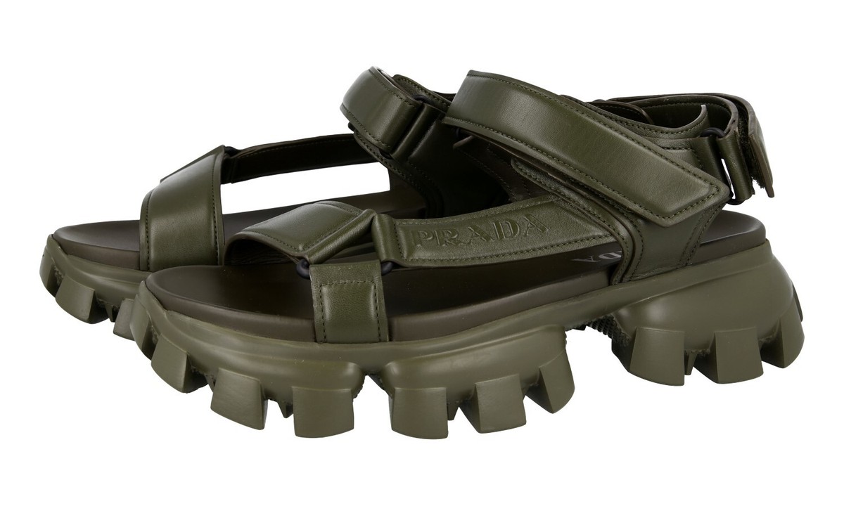 PRADA CLOUDBUST THUNDER SPORT SANDALS SHOES 2X3077 GREEN NEW  display picture 3
