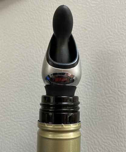 Wine Pourer Houdini Deluxe with Stopper Black Original version - Picture 5 of 8