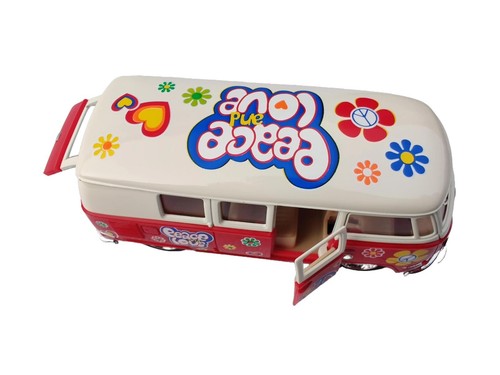 KINSMARMT 1:32 1962 VW Classical Bus w/printing ( Ivory Top) diecast model car - Picture 6 of 8