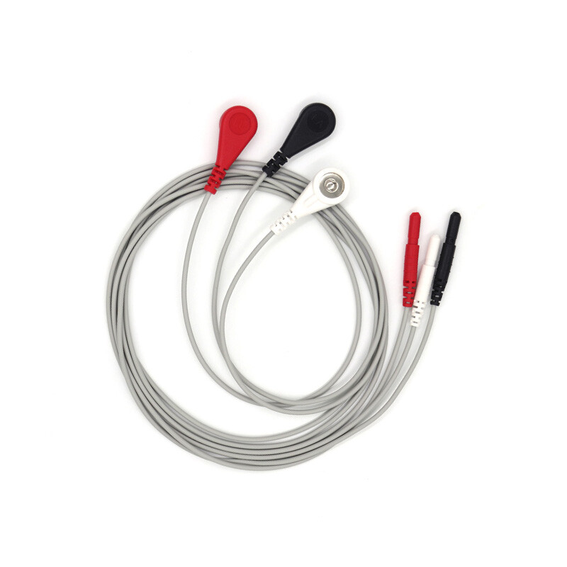 New ECG Holter Cable 3lead EKG Snap wire for CONTEC Monitor，Sale eBay