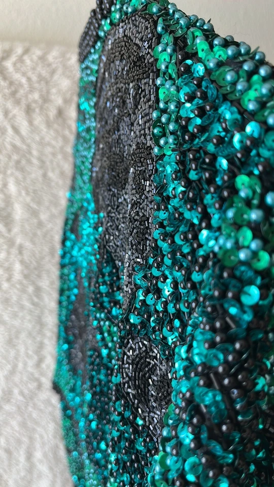 РЕДКАЯ Joan Leslie вечера винтажный бисером индийская голова куртка - Изображение 4 из 4