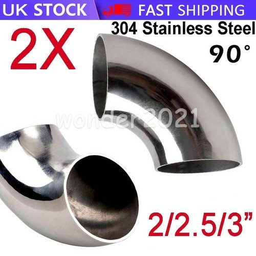 FabCo 63.5mm (2.5") 304 Stainless Steel Mandrel Exhaust Bends - 45/90/180 Degree