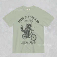 Sarcastic T Shirt for Work Funny Silly Saying Raccoon Meme Tee Retro Graphic