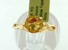 GENUINE 3.10 Cts YELLOW TOPAZ RING 10k YELLOW GOLD - Free Certificate Appraisal — photo 3