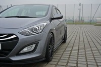 Maxton Design Seitenschweller Ansatz (Paar) Passend FüR Hyundai I30 Mk2 Schwarz