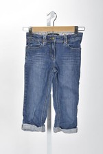 Mini Boden Floral Trim Cuffed Jeans Adjustable Waist Size 8