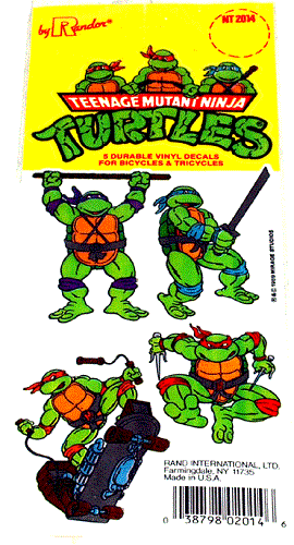 Ninja Turtles Bike Sticker Pack - TMNT Decals for Bicycles-image