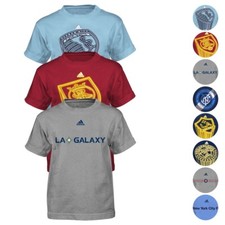 MLS Adidas Short  Long Sleeve Team Graphic T-Shirt Collection Boys 4-7 