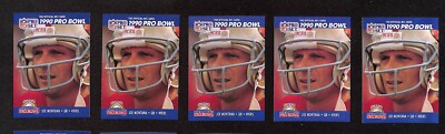1990 Pro Set #408 Joe Montana 5ct 49ers Football Card Lot 2502A