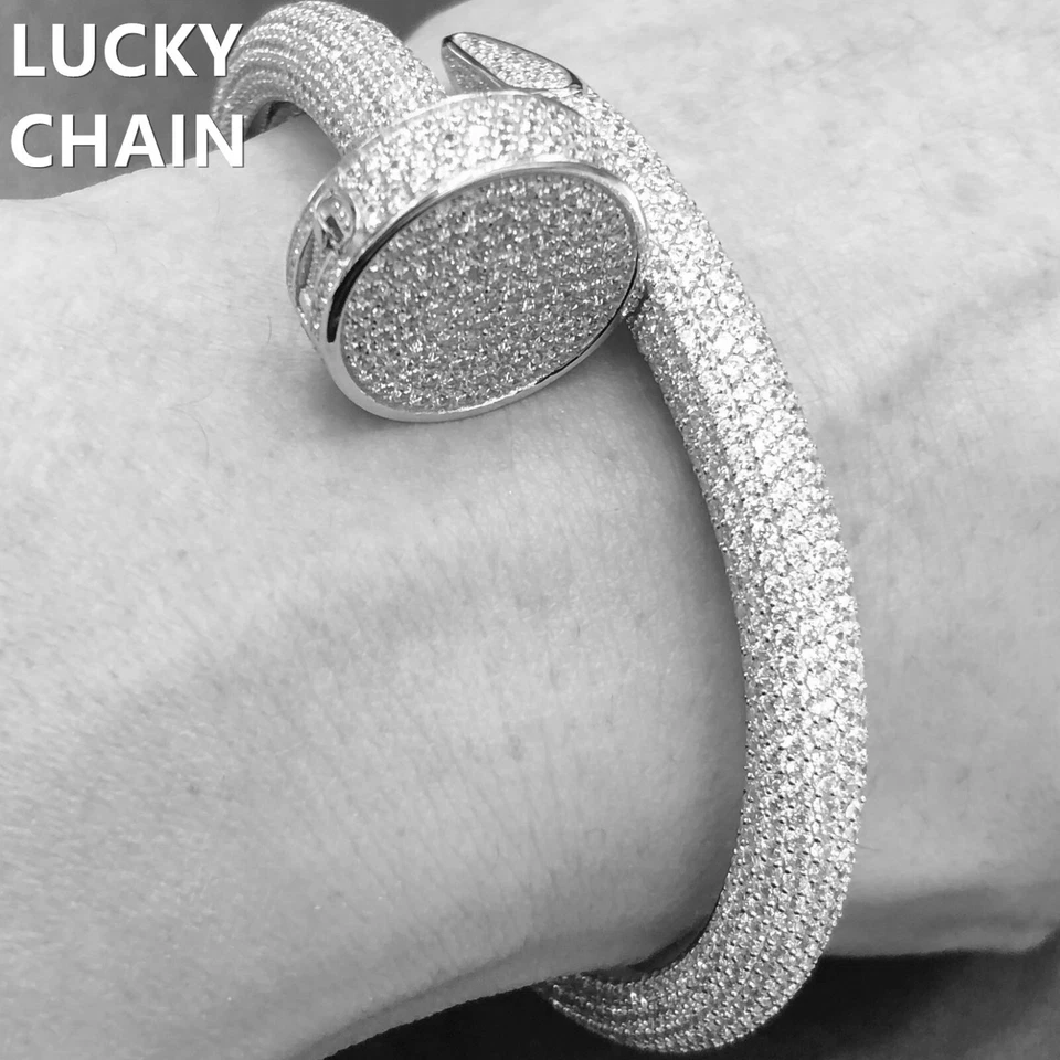 БРАСЛЕТ ИЗ СТЕРЛИНГОВОГО СЕРЕБРА 8,3 дюйма 925 пробы 7,5 мм 53 г  - Изображение 2 из 4