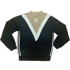 Adidas Sweatshirt Originals Chevron 3 Stripe Size UK 6 Women s In Black