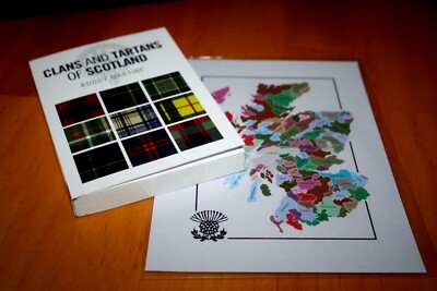 Clans and Tartans of Scotland by Roddy Martine & Small Clan Lands Map