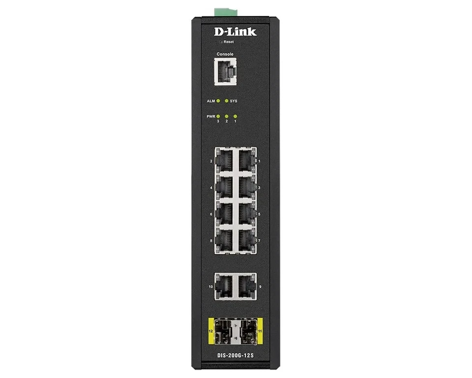 D-Link DIS 200G-12S Managed L2 Gigabit Ethernet Switch 10 x 10/100/1000 + 2 x SF - Image 2 of 4