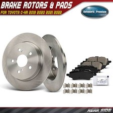 6x Rear Disc Brake Rotors & Ceramic Brake Pads for Toyota C-HR 2019 2020-2022