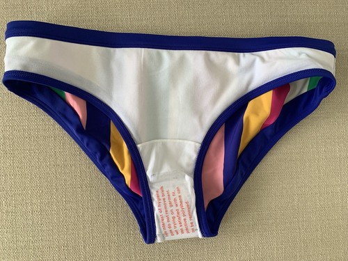 BODEN BIKINI BOTTOMS Size 10 Santorini Stripe Blue Green White Pink Yellow - Picture 3 of 5