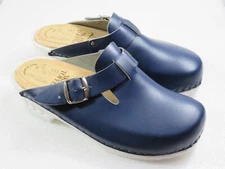 Rare!SKANE TOFFELIN SWEDEN Women leather mules Clogs walk.comfy,41-10-10.5M $175