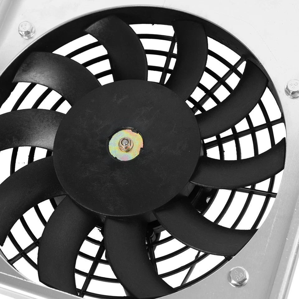 Aluminum Shroud 3x 9" Slim Fan For Radiator 1991-2001 Jeep Cherokee XJ Comanche Foto 4 de 4